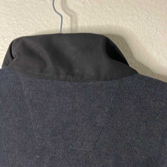 Codice Men's 1/4 Zip/ button Pullover Sweater Patch Elbows Dark Navy Size M - Picture 9 of 11